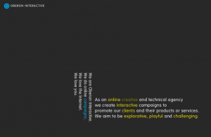 oberon, web text design