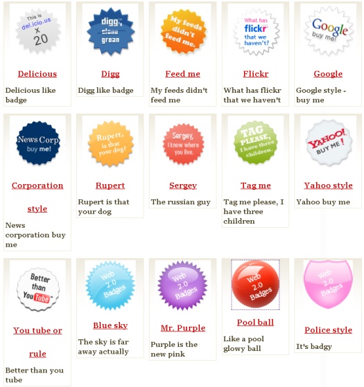 Иконки Web 2.0, badges Иконки Web 2.0, badges